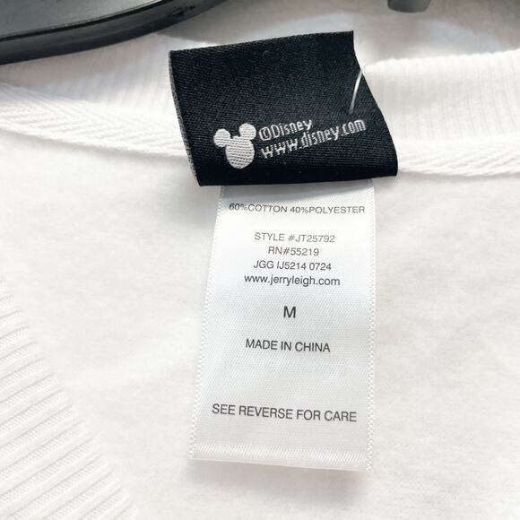 Disney Women's Vintage Mickey Mouse Skiing Sweatshirt White Size Medium - Picture 5 of 6